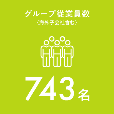 グループ従業員数〈海外子会社含む〉：763名